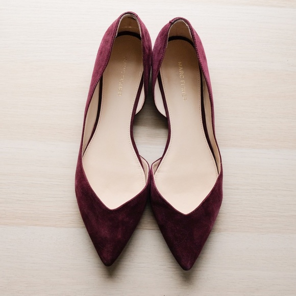 plum velvet shoes